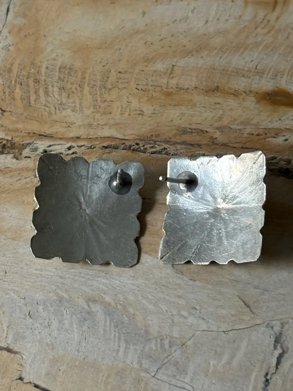 Sterling Silver Opal Coral Turquoise Inlay Stud Earrings
